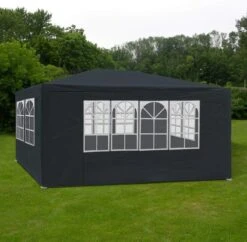 MaxxGarden Partytent - Paviljoen - 3x4m - Incl. Zijwanden - Waterdicht - Antraciet -Tuin En Buiten 1200x1175