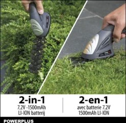 Powerplus POWEG4500 Gras-/Heggenschaar Accu - 7.2V - Snoeien En Knippen - Zwaardlengte 83/120mm - Mesafstand 8mm - Incl. 1,5Ah Accu En Lader - Haagschaar Voor Tuinonderhoud -Tuin En Buiten 1200x1177 5