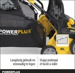 Powerplus POWXG7516 Elektrische Verticuteermachine - Mos Verwijderaar - 1800W - 360mm Maaibreedte- 45L Opvangbak - Incl. Gazonbeluchter/grasbeluchter -Tuin En Buiten 1200x1177 6