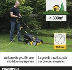 Powerplus POWXG7516 Elektrische Verticuteermachine - Mos Verwijderaar - 1800W - 360mm Maaibreedte- 45L Opvangbak - Incl. Gazonbeluchter/grasbeluchter -Tuin En Buiten 1200x1177 7