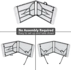 MaxxGarden Klaptafel - Inklapbare Tafel - Opvouwbare Tuintafel - Weerbestendig - Inclusief Handvat - 180x70x74 -Tuin En Buiten 1200x1183 5