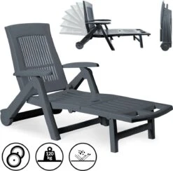 Casaria Ligstoel Zircone – Verstelbaar/Wielen Tot 120 Kg – Antraciet 13 Casaria Ligstoel Zircone – Verstelbaar/Wielen Tot 120 Kg – Antraciet -Tuin En Buiten 1200x1184 13