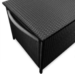 Casaria Wicker Opbergbox - Waterdicht 121,5cm Met Wielen - Grijs -Tuin En Buiten 1200x1188