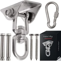 Ophangsysteem - Plafondhaak RVS - Ophanghaak TRX - Hangstoel Buiten - Hangstoel Binnen – Schommelstoel - Schommel - Bokszakken - RVS - 300kg