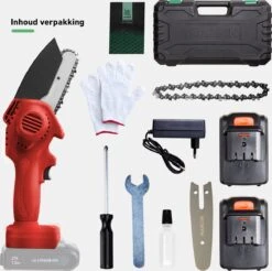 Mardin Mini Kettingzaag - Snoeizaag - Kettingzaag - Kettingzaag Electrisch Met 2 Accu - Inclusief Koffer - 1 Extra Accu - Rood -Tuin En Buiten 1200x1193 5