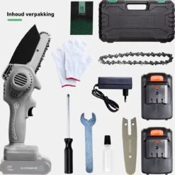 Mardin Mini Kettingzaag - Snoeizaag - Kettingzaag - Kettingzaag Electrisch Met 2 Accu - Inclusief Koffer - 1 Extra Accu - Grijs 17 Mardin Mini Kettingzaag - Snoeizaag - Kettingzaag - Kettingzaag Electrisch Met 2 Accu - Inclusief Koffer - 1 Extra Accu - Grijs -Tuin En Buiten 1200x1193 6