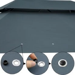 Casaria Paviljoen Topas 3x4m - UV-bescherming 50+ - Antraciet 20 Casaria Paviljoen Topas 3x4m - UV-bescherming 50+ - Antraciet -Tuin En Buiten 1200x1195 2