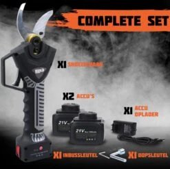 Reichlër® Elektrische Snoeischaar - 40 Mm Snijdiameter - 2x Accu - Anti-cut Functie - Heggenschaar - Takkenschaar - Zwart 12 Reichlër® Elektrische Snoeischaar - 40 Mm Snijdiameter - 2x Accu - Anti-cut Functie - Heggenschaar - Takkenschaar - Zwart -Tuin En Buiten 1200x1195 3