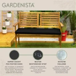 Gardenista Tuinbankkussen - Patio Meubilair Buiten 3-zitter BankKussen Voor Tuin -tuinkussen Voor Tuin Bank - Zachte En Lichtgewicht Waterbestendig Materiaal - 140cm X 47cm -Tuin En Buiten 1200x1198 6
