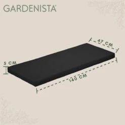 Gardenista Tuinbankkussen - Patio Meubilair Buiten 3-zitter BankKussen Voor Tuin -tuinkussen Voor Tuin Bank - Zachte En Lichtgewicht Waterbestendig Materiaal - 140cm X 47cm -Tuin En Buiten 1200x1198 8