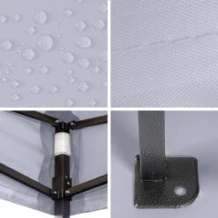 LifeGoods Partytent - 3x3 M - Easy Up - Opvouwbaar - Waterdicht - Draagtas Met Wieltjes - Donkergrijs -Tuin En Buiten 1200x1200 101