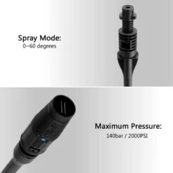 Merkloos 140 Bar Hogedrukspuitlans - Hogedrukreiniger Kärcher-opzetstuk - Verstelbare Sproeikop Voor Karcher Hogedrukreiniger - Accessoire Voor Karcher K1 K2 K3 K4 K5 K6 K7 -Tuin En Buiten 1200x1200 1047