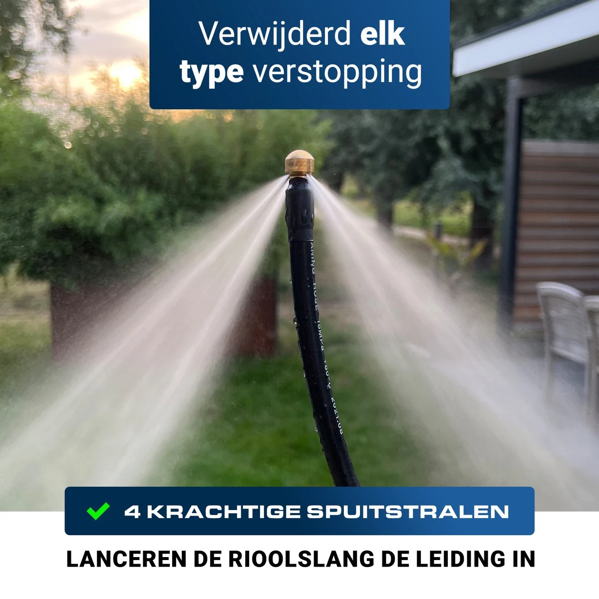 Techweise - Rioolslang Voor Kärcher K2 T/m K7 - 20M - Met 4 Achterwaartse Hogedruksproeiers 5 Techweise - Rioolslang Voor Kärcher K2 T/m K7 - 20M - Met 4 Achterwaartse Hogedruksproeiers - Afbeelding 5