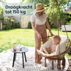 Vita5 Macramé Hangstoel - Voor Binnen En Buiten - Zonder Standaard - Incl. Kussen, Boekenvak En Beschermhoes - Tot 150kg - Bruin/Beige 16 Vita5 Macramé Hangstoel - Voor Binnen En Buiten - Zonder Standaard - Incl. Kussen, Boekenvak En Beschermhoes - Tot 150kg - Bruin/Beige -Tuin En Buiten 1200x1200 1081