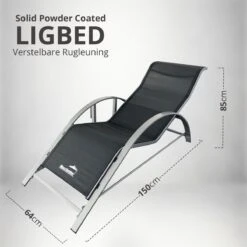MaxxGarden Ligbed Set - 2 Stuks Zwart - Met Tafel - Sun Loungers - Loungebed -Tuin En Buiten 1200x1200 1095