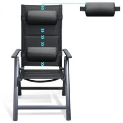 Casaria Tuinstoel Aluminium - 2 Stuks Inklapbaar - Antraciet -Tuin En Buiten 1200x1200 1104