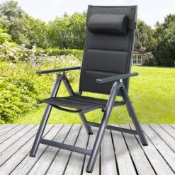 Casaria Tuinstoel Aluminium - 2 Stuks Inklapbaar - Antraciet -Tuin En Buiten 1200x1200 1105