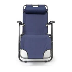 Relaxdays Ligstoel Inklapbaar - Ligbed Met Hoofdsteun - Strandstoel Verstelbaar - Camping - Donkerblauwe -Tuin En Buiten 1200x1200 1114