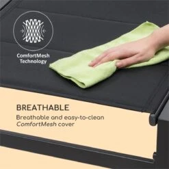 Blumfeldt Renazzo Lounge Ligstoel - Ligbed Voor De Tuin - Aluminium Tuinstoel - 6 Standen - Waterafstotend - Bekleding Van 70 % Pvc En 30 % Polyetheen - Zwart -Tuin En Buiten 1200x1200 1126