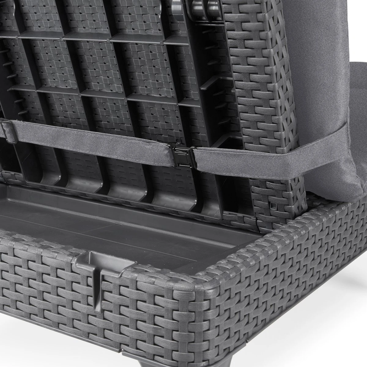 Allibert Jaipur Ligbed - 58x187,5x29 Cm - Grafiet 3 Allibert Jaipur Ligbed - 58x187,5x29 Cm - Grafiet - Afbeelding 3