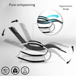 Sens Design Zonnebed - Ligbed - Weerbestendig - Antraciet -Tuin En Buiten 1200x1200 1145