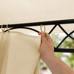 Tuinpaviljoen 3x3 M Waterdicht Paviljoen Met 4 Zijwanden Tuintent Ca. 180 G/m² Dakzeil In Crème Partytent -Tuin En Buiten 1200x1200 115