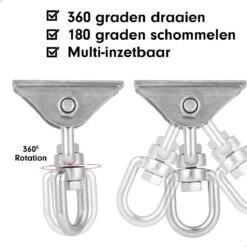 Luxe Ophangsysteem - 180° Schommelen, 360° Roteerbaar - Plafondhaak - Ophanghaak - Hangstoel Buiten - Hangstoel Binnen – Schommelstoel - Schommel - Bokszakken - RVS - Nederlandse Handleiding - 16 Luxe Ophangsysteem - 180° Schommelen, 360° Roteerbaar - Plafondhaak - Ophanghaak - Hangstoel Buiten - Hangstoel Binnen – Schommelstoel - Schommel - Bokszakken - RVS - Nederlandse Handleiding - -Tuin En Buiten 1200x1200 1152