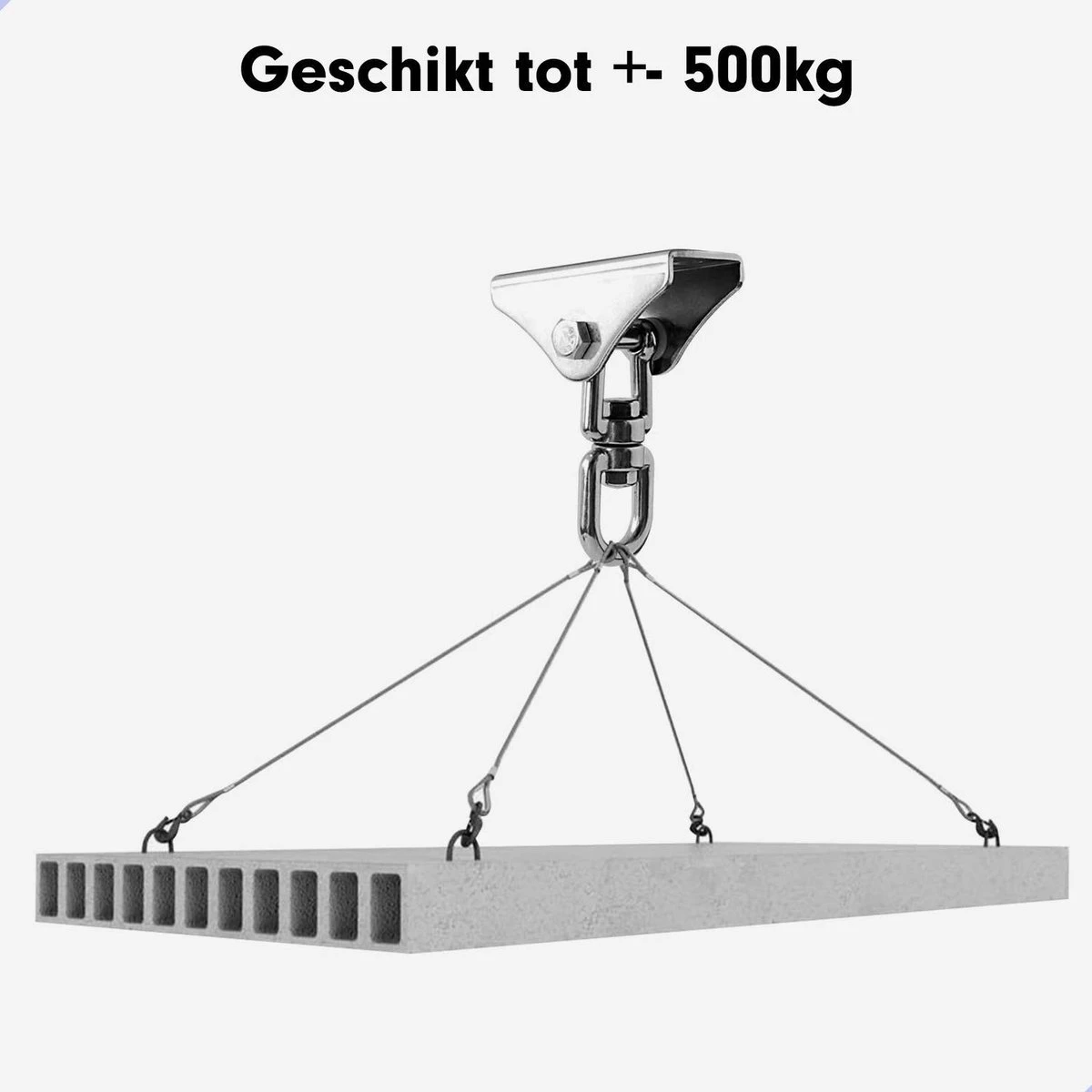 Luxe Ophangsysteem - 180° Schommelen, 360° Roteerbaar - Plafondhaak - Ophanghaak - Hangstoel Buiten - Hangstoel Binnen – Schommelstoel - Schommel - Bokszakken - RVS - Nederlandse Handleiding - 7 Luxe Ophangsysteem - 180° Schommelen, 360° Roteerbaar - Plafondhaak - Ophanghaak - Hangstoel Buiten - Hangstoel Binnen – Schommelstoel - Schommel - Bokszakken - RVS - Nederlandse Handleiding - - Afbeelding 7