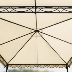 Tuinpaviljoen 3x3 M Waterdicht Paviljoen Met 4 Zijwanden Tuintent Ca. 180 G/m² Dakzeil In Crème Partytent -Tuin En Buiten 1200x1200 118