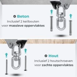 AVINT GOODS RVS Ophangsysteem Plafondhaak Bokszak – Schroefhaak & Ophanghaak Hangstoel – Muurhaak Binnen & Buiten - 550KG 12 AVINT GOODS RVS Ophangsysteem Plafondhaak Bokszak – Schroefhaak & Ophanghaak Hangstoel – Muurhaak Binnen & Buiten - 550KG -Tuin En Buiten 1200x1200 1201