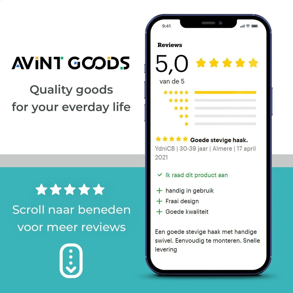 AVINT GOODS RVS Ophangsysteem Plafondhaak Bokszak – Schroefhaak & Ophanghaak Hangstoel – Muurhaak Binnen & Buiten - 550KG 10 AVINT GOODS RVS Ophangsysteem Plafondhaak Bokszak – Schroefhaak & Ophanghaak Hangstoel – Muurhaak Binnen & Buiten - 550KG - Afbeelding 10
