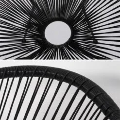 Set Van 2 Design Stoelen Ei-vormig - Acapulco Zwart - Stoelen 4 Poten Retro Design, Plastic Koorden, Binnen/buiten 11 Set Van 2 Design Stoelen Ei-vormig - Acapulco Zwart - Stoelen 4 Poten Retro Design, Plastic Koorden, Binnen/buiten -Tuin En Buiten 1200x1200 1236