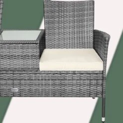 Casaria Polyrattan Tuinbank - Incl. Tafel & Kussens 7 Cm - Grijs 18 Casaria Polyrattan Tuinbank - Incl. Tafel & Kussens 7 Cm - Grijs -Tuin En Buiten 1200x1200 1270