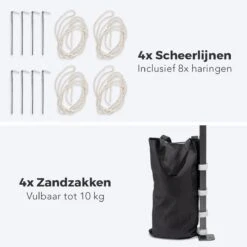 LifeGoods Partytent - 3x3 M - Zijwanden - Easy Up - Opvouwbaar - Waterdicht - Draagtas Met Wieltjes - Beige 16 LifeGoods Partytent - 3x3 M - Zijwanden - Easy Up - Opvouwbaar - Waterdicht - Draagtas Met Wieltjes - Beige -Tuin En Buiten 1200x1200 130