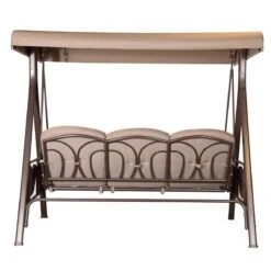 SORARA® Luxe Schommelbank Met Zonnescherm - Bruin - Zware Kwaliteit. -Tuin En Buiten 1200x1200 1337