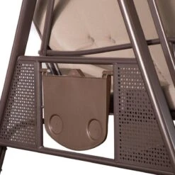 SORARA® Luxe Schommelbank Met Zonnescherm - Bruin - Zware Kwaliteit. -Tuin En Buiten 1200x1200 1338