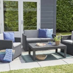 Allibert Lyon Tuintafel - 116x71,5x66/40 Cm - Grafiet -Tuin En Buiten 1200x1200 1376