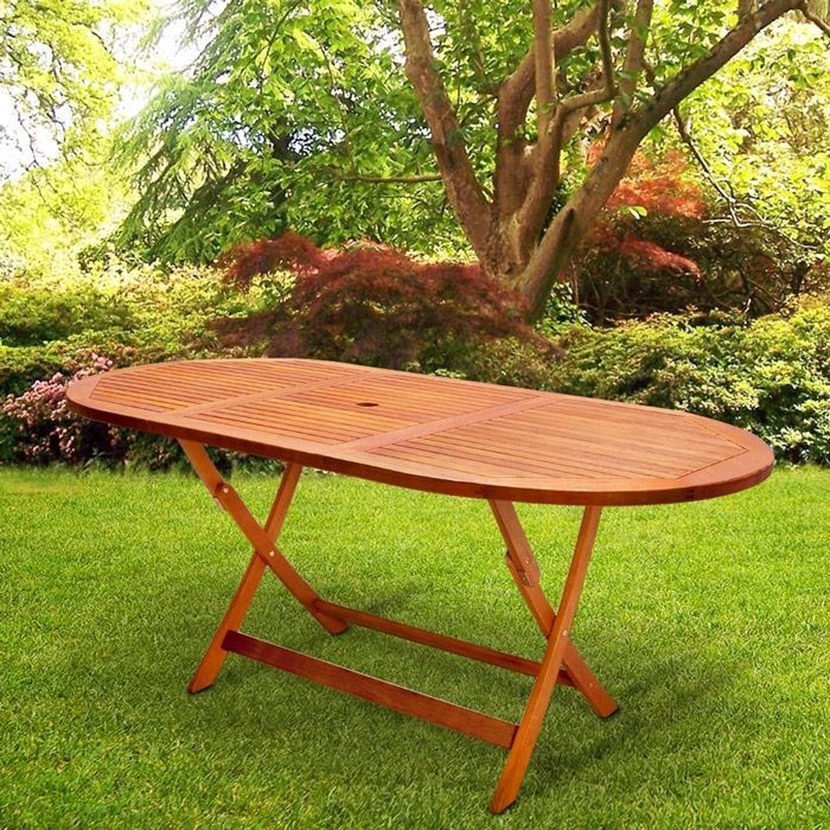Merkloos Tuintafel Acaciahout - 160x85x75cm - FSC-gecertificeerd 7 Merkloos Tuintafel Acaciahout - 160x85x75cm - FSC-gecertificeerd - Afbeelding 7