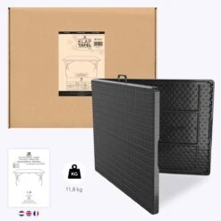 LifeGoods Klaptafel - Inklapbaar - 180 Cm - 6 Tot 8 Personen - Zwart -Tuin En Buiten 1200x1200 1403