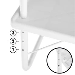 Luxe Inklapbare Balkontafel – 52 X 40 X 56cm – Wit – Hangend – Balkonbar – Balkontafels – Balkontafeltje – Hangtafel Balkon – Balcony Table – Voor Aan Het Balkon – Ophangbaar – Opklapbaar – Tafel – Inklapbaar – Buiten – Tafeltje – Klaptafel -Tuin En Buiten 1200x1200 1430