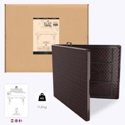 LifeGoods Klaptafel - Inklapbaar - 180 Cm - 6 Tot 8 Personen - Bruin -Tuin En Buiten 1200x1200 1454