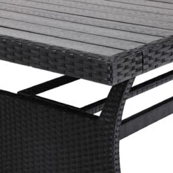 Casaria Polyrattan Tuintafel - WPC Tafelblad 190x90x74 Cm – Zwart -Tuin En Buiten 1200x1200 1502
