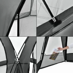 Pro-Tec Paviljoen Grästorp Met LED-verlichting 345x345x247 Cm Donkergrijs -Tuin En Buiten 1200x1200 179