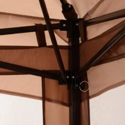 Outsunny Paviljoen Met Zijwanden Partytent Tuintent Popup 3,25 X 3,25 M Khaki 840-166 -Tuin En Buiten 1200x1200 180