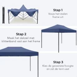 LifeGoods Partytent - 3x4.5 M - Zijwanden - Easy Up - Opvouwbaar - Waterdicht - Draagtas Met Wieltjes - Donkerblauw 13 LifeGoods Partytent - 3x4.5 M - Zijwanden - Easy Up - Opvouwbaar - Waterdicht - Draagtas Met Wieltjes - Donkerblauw -Tuin En Buiten 1200x1200 186