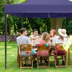 LifeGoods Partytent - 3x3 M - Zijwanden - Easy Up - Opvouwbaar - Waterdicht - Draagtas Met Wieltjes - Donkerblauw -Tuin En Buiten 1200x1200 196