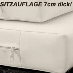 Casaria Polyrattan Zonne-Eiland Ø185cm – Incl. Kussens - Zwart Crème -Tuin En Buiten 1200x1200 215