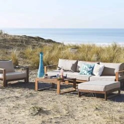 Alice's Garden Loungeset Mendoza - Acacia - 5 Plaatsen - Beige -Tuin En Buiten 1200x1200 250