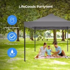 LifeGoods Partytent - 3x4.5 M - Zijwanden - Easy Up - Opvouwbaar - Waterdicht - Draagtas Met Wieltjes - Donkergrijs 14 LifeGoods Partytent - 3x4.5 M - Zijwanden - Easy Up - Opvouwbaar - Waterdicht - Draagtas Met Wieltjes - Donkergrijs -Tuin En Buiten 1200x1200 28