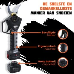 Reichlër® Elektrische Snoeischaar - 40 Mm Snijdiameter - 2x Accu - Anti-cut Functie - Heggenschaar - Takkenschaar - Zwart 9 Reichlër® Elektrische Snoeischaar - 40 Mm Snijdiameter - 2x Accu - Anti-cut Functie - Heggenschaar - Takkenschaar - Zwart -Tuin En Buiten 1200x1200 371